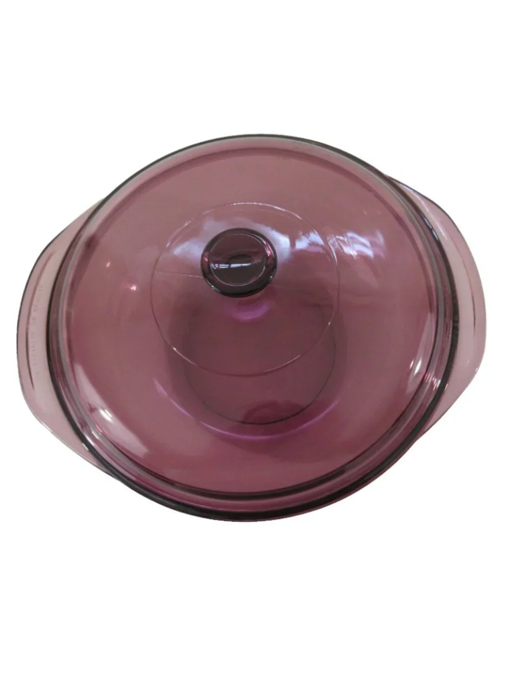 Vintage Pyrex Cranberry or Amethyst 2-Quart Round Covered Casserole Dish